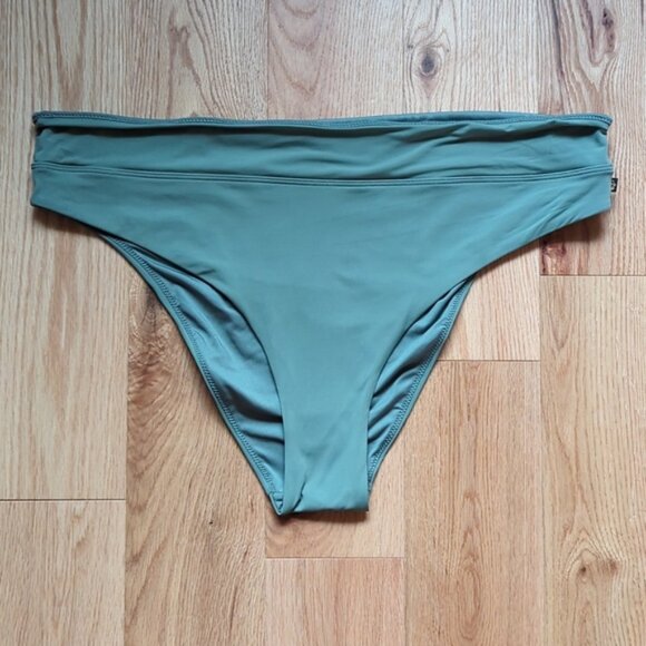 La Vie en Rose. Aqua. Olive Bikini Bottoms. Size XL. - Picture 1 of 6